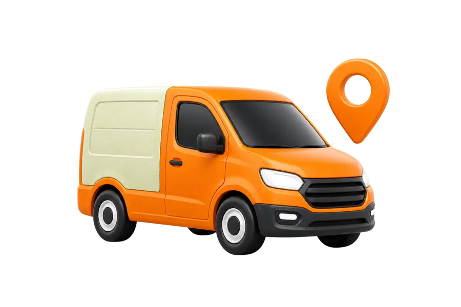 Tracked delivery van